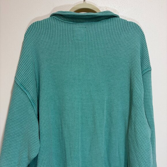 Aerie Lumber Jane Waffle Button Down Shirt Shacket - Picture 9 of 10